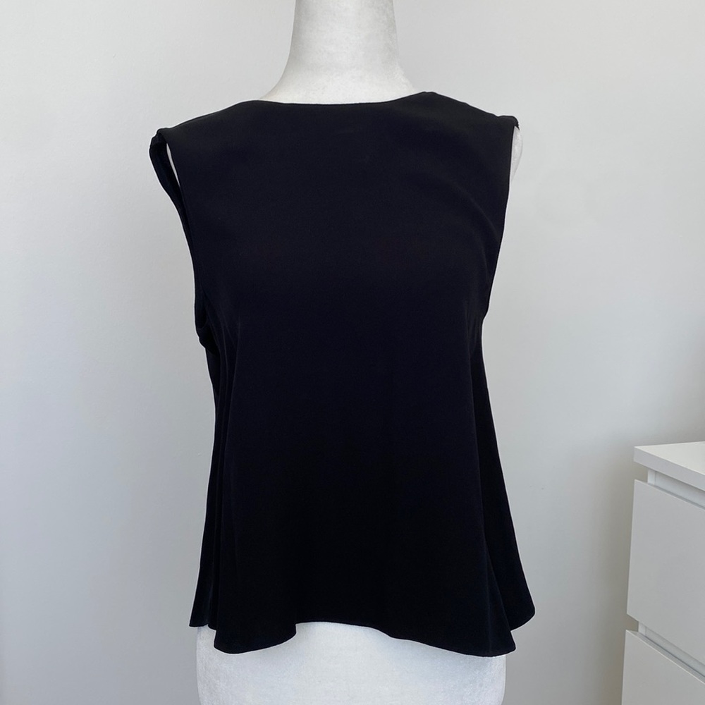 Rebecca Minkoff Black Jeda Sleeveless Blouse XS
